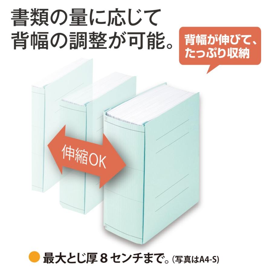 プラス(PLUS)背幅伸縮フラットファイル セノバス エコノミー 樹脂とじ具 A4-S グリーン FL-021SE　88-306 | PLUS | 01