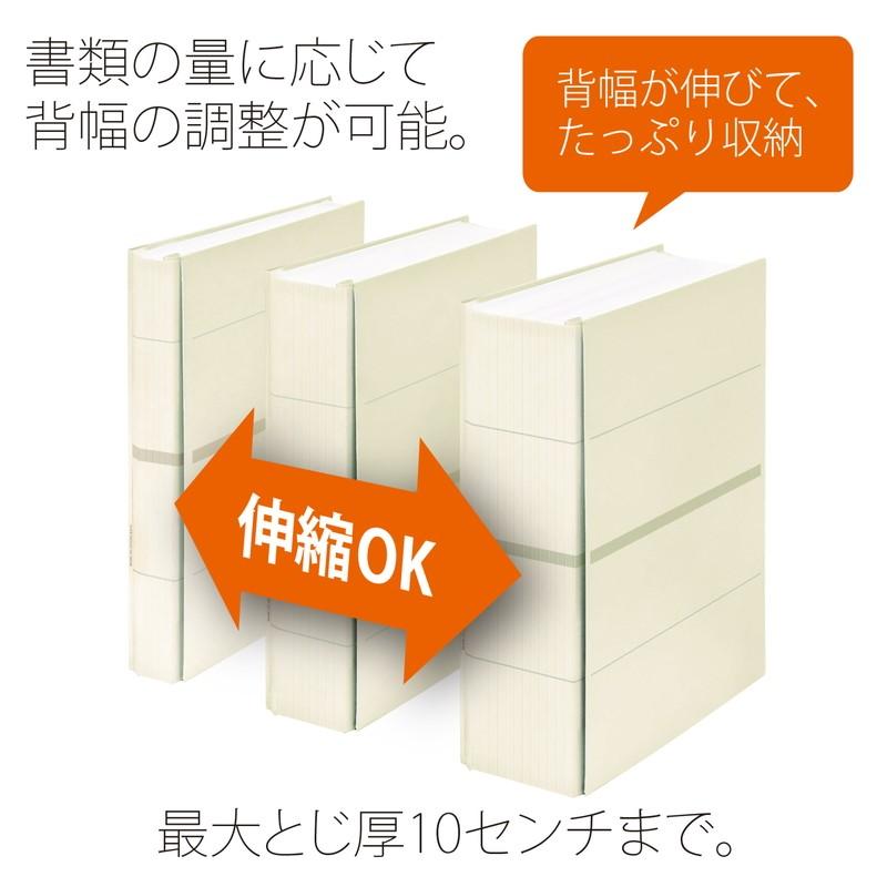 プラス(PLUS)背幅伸縮フラットファイル セノバス 替え表紙 つづり紐タイプ A4-S アイボリー FL-023SH　89-135 | PLUS | 05