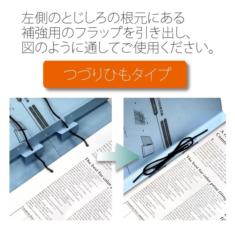 プラス(PLUS)背幅伸縮フラットファイル セノバス 替え表紙 つづり紐タイプ A4-S ブルー FL-023SH 　89-138 | PLUS | 02