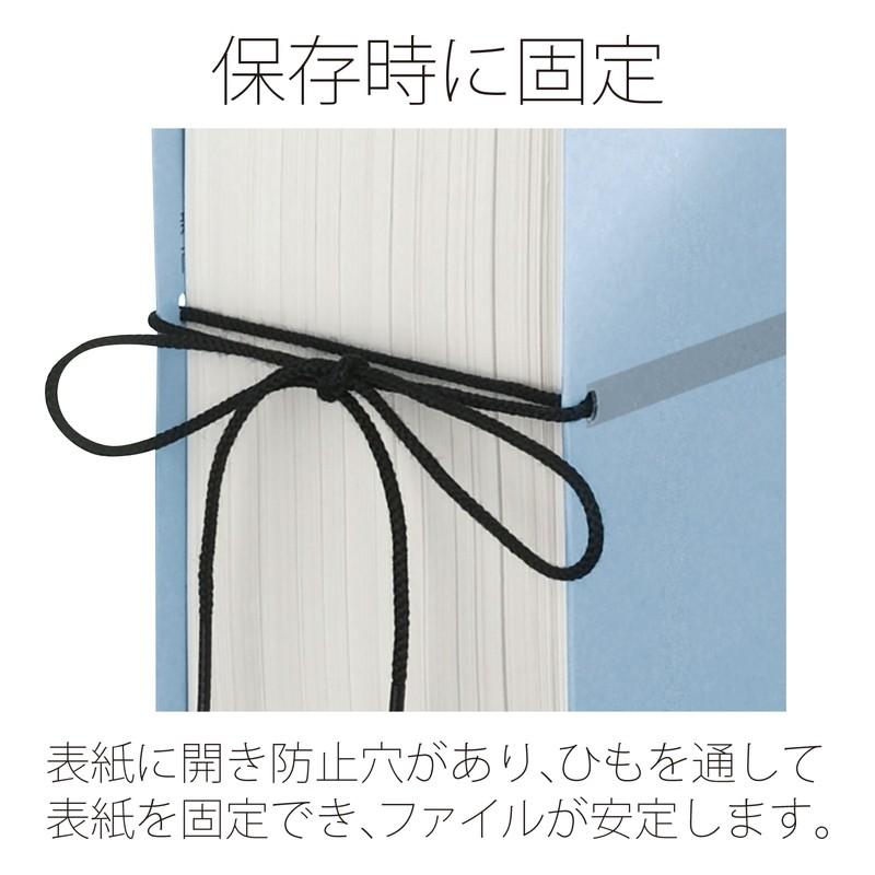プラス(PLUS)背幅伸縮フラットファイル セノバス 替え表紙 つづり紐タイプ A4-S ブルー FL-023SH 　89-138 | PLUS | 07
