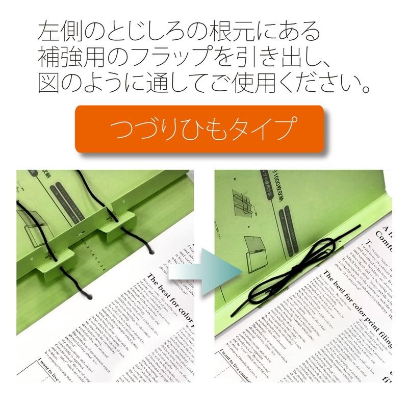 プラス(PLUS)背幅伸縮フラットファイル セノバス 替え表紙 つづり紐タイプ A4-S グリーン FL-023SH　89-139 | PLUS | 02