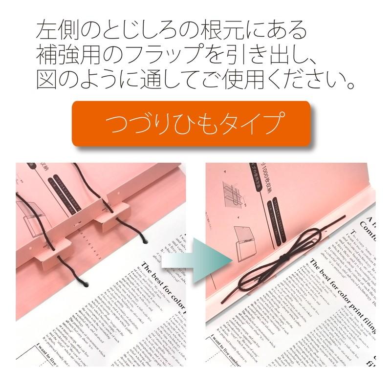 プラス(PLUS)背幅伸縮フラットファイル セノバス 替え表紙 つづり紐タイプ A4-S ピンク FL-023SH　89-140 | PLUS | 02