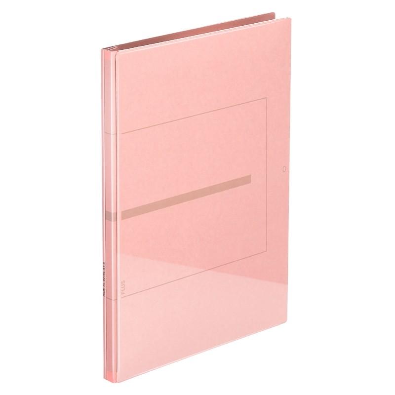 プラス(PLUS)背幅伸縮フラットファイル セノバス EX 樹脂とじ具 A4-S ピンク FL-021SL　89-150 | PLUS