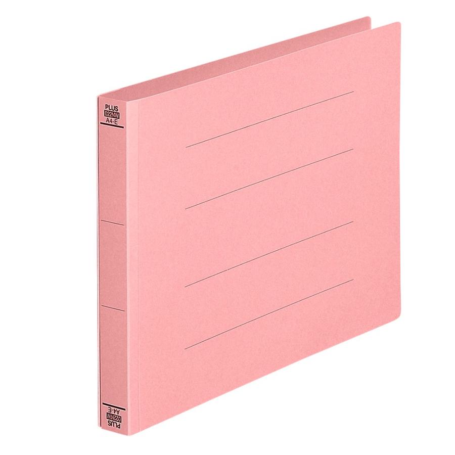 プラス(PLUS)フラットファイル 厚とじ A4-E 300枚とじ ピンク NO.022NW 10冊パック　78-288 | PLUS
