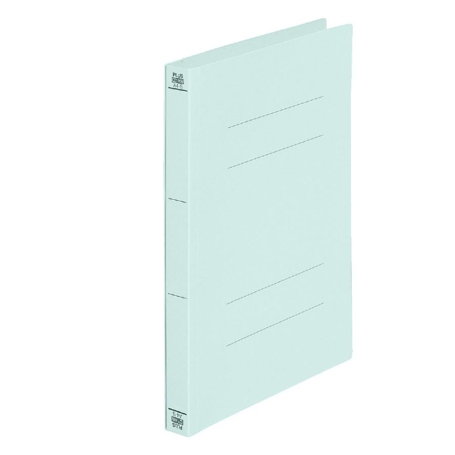 プラス(PLUS)フラットファイル 厚とじ A4-S 300枚とじ ブルー NO.021NW 10冊パック　79-045 | PLUS