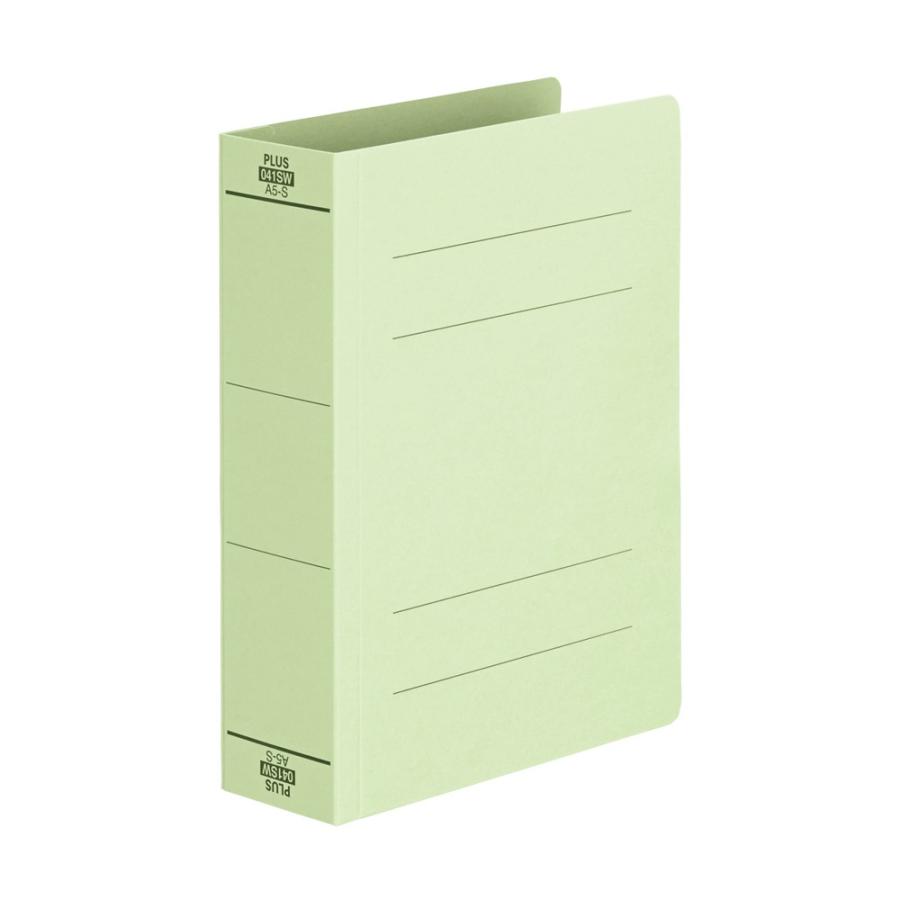 プラス(PLUS)フラットファイル 厚とじ A5-S 500枚とじ グリーン NO.041SW 10冊パック　87-566 | PLUS