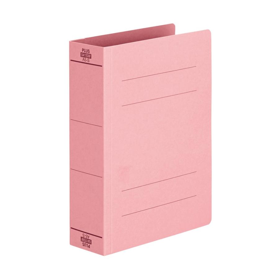 プラス(PLUS)フラットファイル 厚とじ A5-S 500枚とじ ピンク NO.041SW 10冊パック　87-568 | PLUS