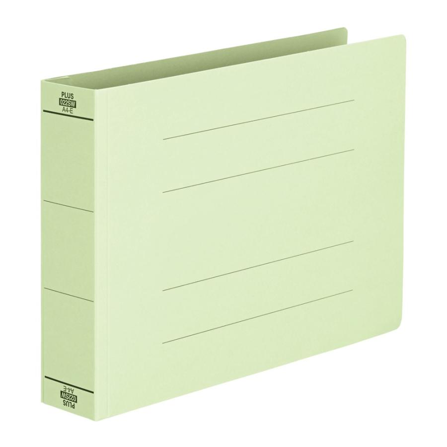 プラス(PLUS) フラットファイル 厚とじ A4-E 500枚とじ グリーン NO.022SW 87-996 | PLUS