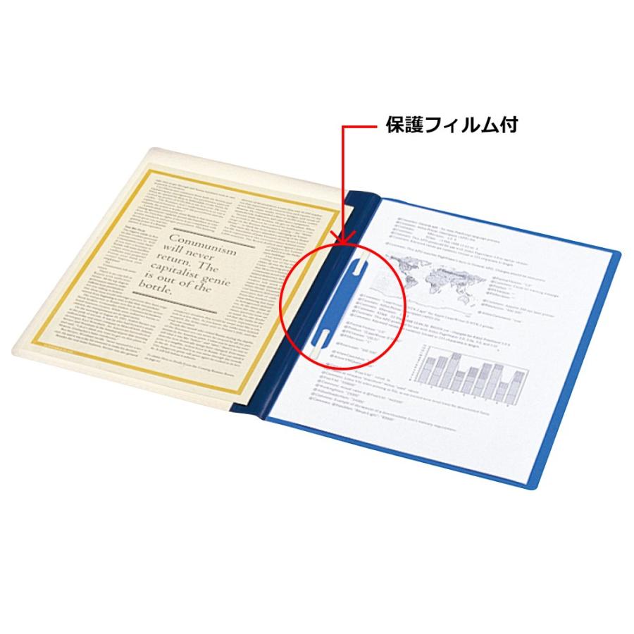 プラス(PLUS)レポートファイル W A4-S 120枚とじ ブルー NO.33 10冊パック　78-573 | PLUS | 01