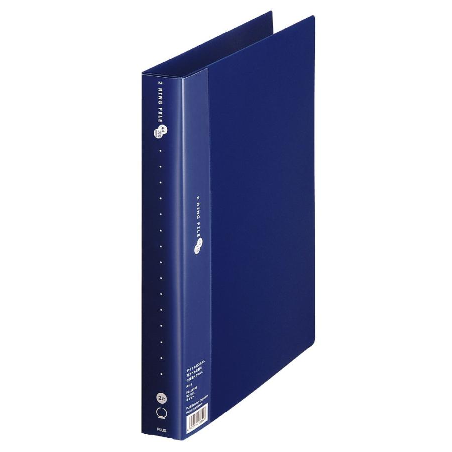 プラス(PLUS) リングファイル スーパーエコノミー 2穴 A4-S 210枚とじ ネイビー FC-101RF 83-011 | PLUS