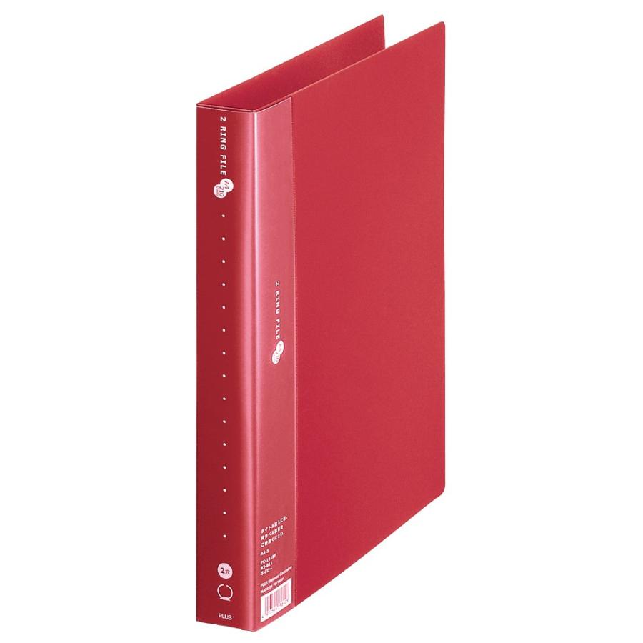 プラス(PLUS)リングファイル スーパーエコノミー 2穴 A4-S 210枚とじ レッド FC-101RF　83-012 | PLUS