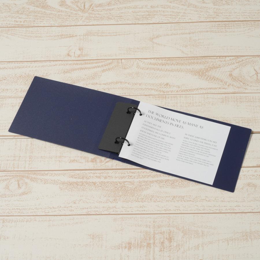 プラス (PLUS) リングファイル スーパーエコノミー 2穴 A5-E 210枚とじ ネイビー 10冊 FC-141RF 84-661 ×10 | PLUS | 03