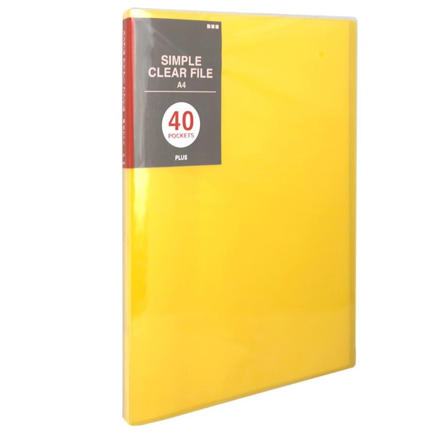 プラス(PLUS)シンプル クリアーファイル 溶着式 A4-S 40ポケット オレンジ FC-240SC　98-196 | PLUS | 01