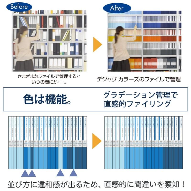 プラス(PLUS) リフィル Deja vu Colors (デジャヴ カラーズ) 差替 A4-S 4穴30穴両用 10枚 モノトーン RE-141DP　89-417 | PLUS | 02