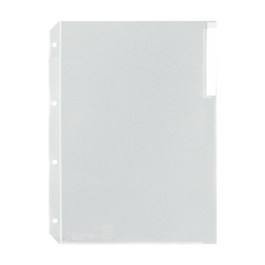 プラス(PLUS)ファイル 差替 リフィール クリアフォルダー 4穴 見出紙付 A4-S クリアー FL-154HO 10冊パック　88-154 | PLUS