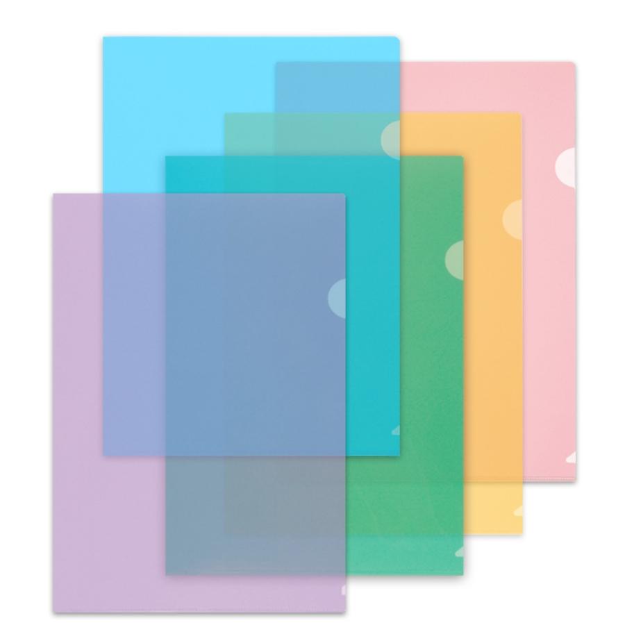 プラス(PLUS) 高透明 カラークリアーホルダー A4 10枚入 5色込み FL-184HO 80-160 | PLUS | 03