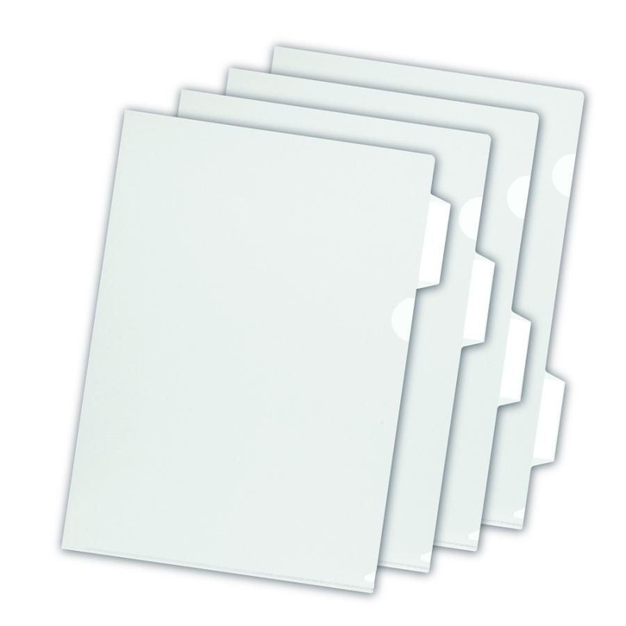 プラス(PLUS)インデックス付 クリアーホルダー 12枚パック A4 透明 FL-204HO　88-068 | PLUS