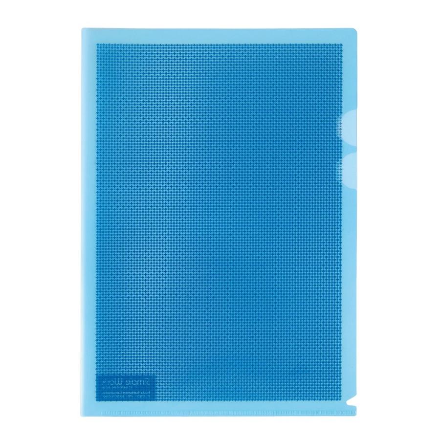 プラス(PLUS) カモフラージュホルダー ハード仕切り付 A4 ブルー FL-129CH 10冊パック　89-571 | PLUS