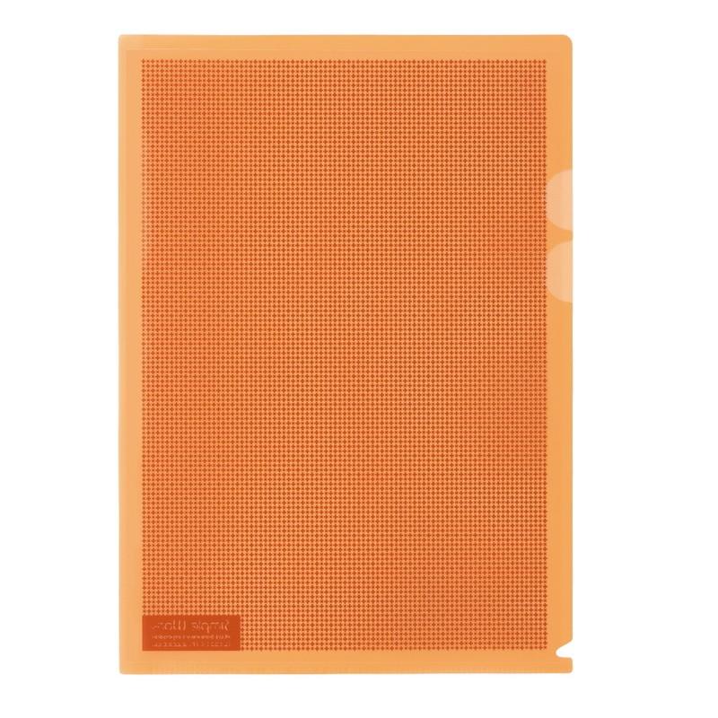 プラス(PLUS) クリアーホルダー カモフラージュホルダー A4 5枚入 オレンジ FL-127CH-5P 89-424 | PLUS