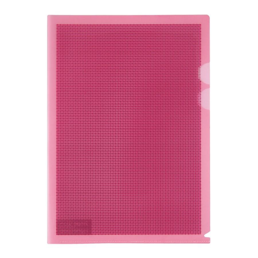 プラス(PLUS) カモフラージュホルダー ハード仕切り付 A4 ピンク FL-129CH 10冊パック　89-574 | PLUS