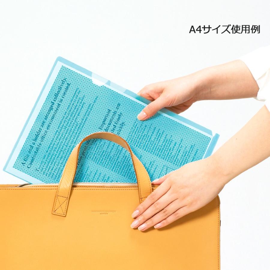 プラス(PLUS) カモフラージュホルダー ハード仕切り付 A4 クリアー FL-129CH 10冊パック　89-575 | PLUS | 02