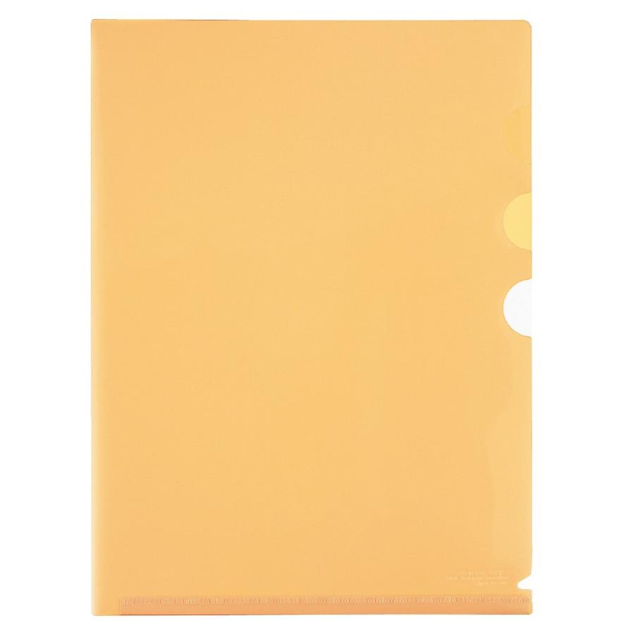 プラス(PLUS)クリアーホルダー 仕切リ付 3ポケット A4サイズ対応 オレンジ FL-111CH 10冊パック　88-233 | PLUS