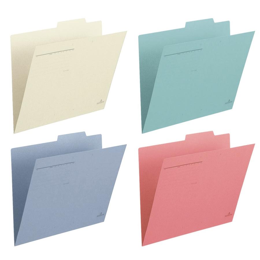 プラス(PLUS)個別フォルダー 古紙パルプ配合率95%再生紙 B4-E ブルー FL-011IF 10セット　86-174 | PLUS | 02