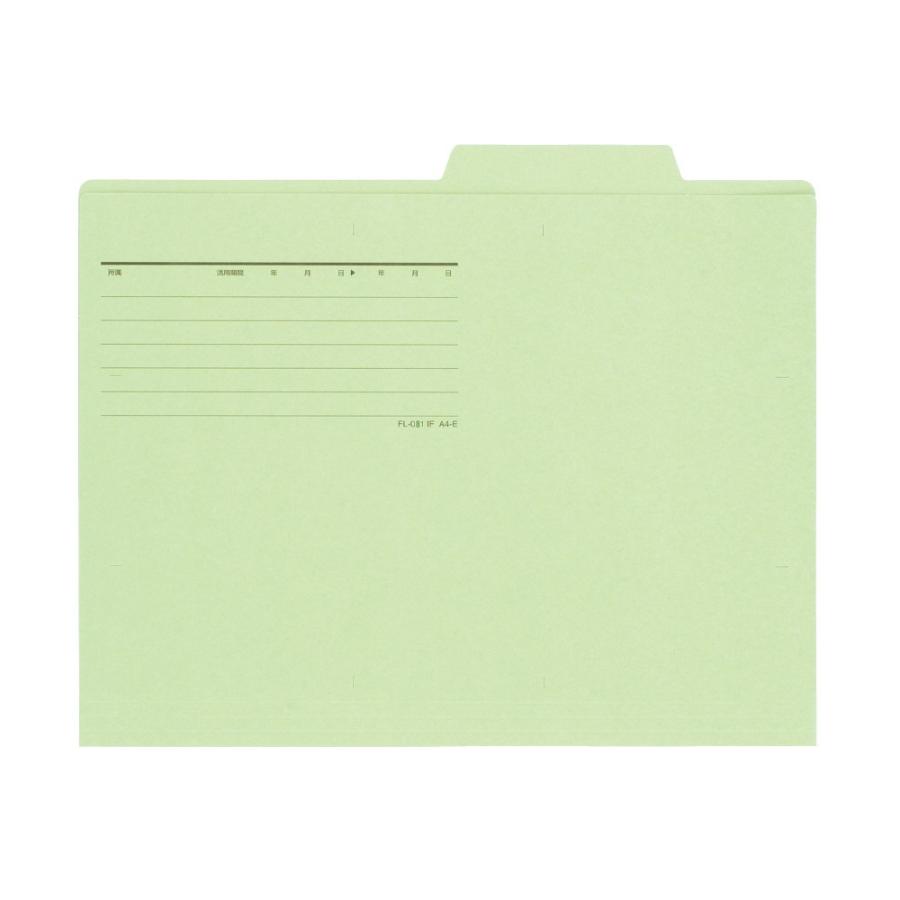 プラス(PLUS)個別フォルダー エコノミー A4-E 10枚入 グリーン FL-081IF 87-287 | PLUS