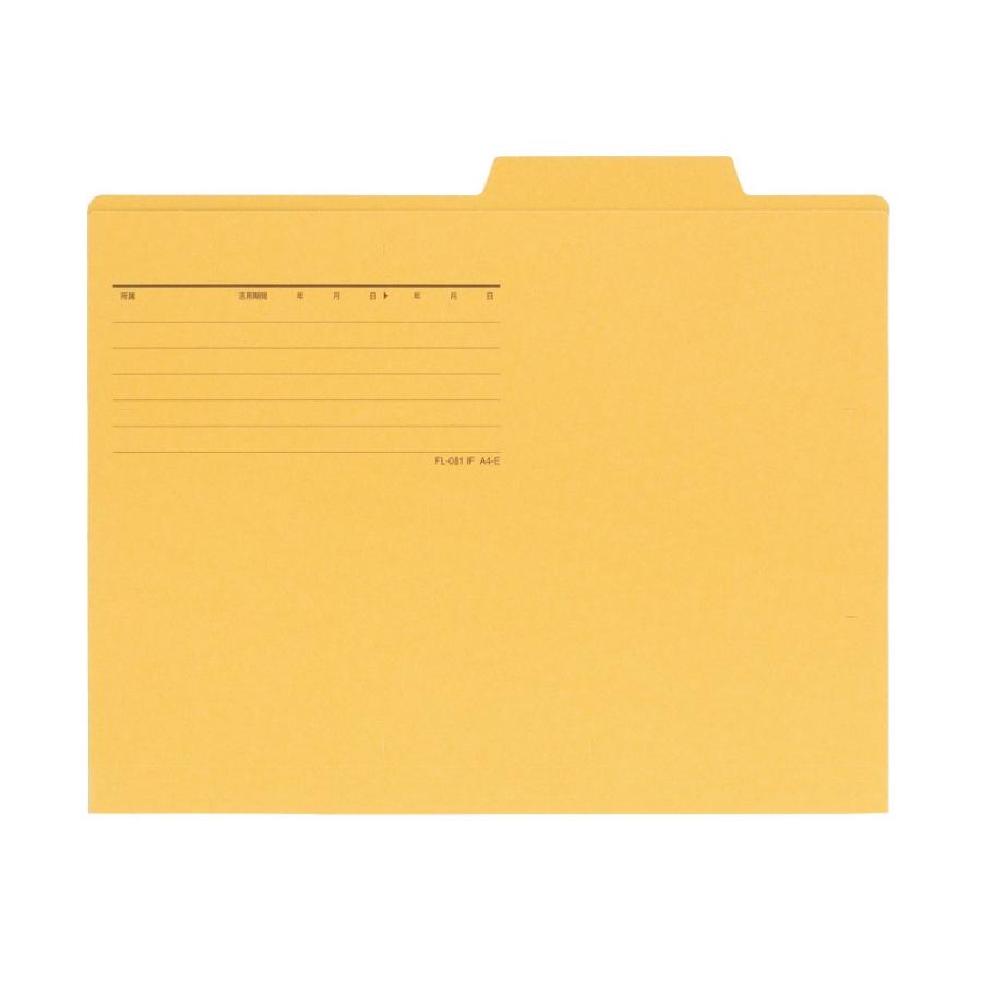 プラス(PLUS)個別フォルダー エコノミー A4-E 10枚入 イエロー FL-081IF 87-288 | PLUS