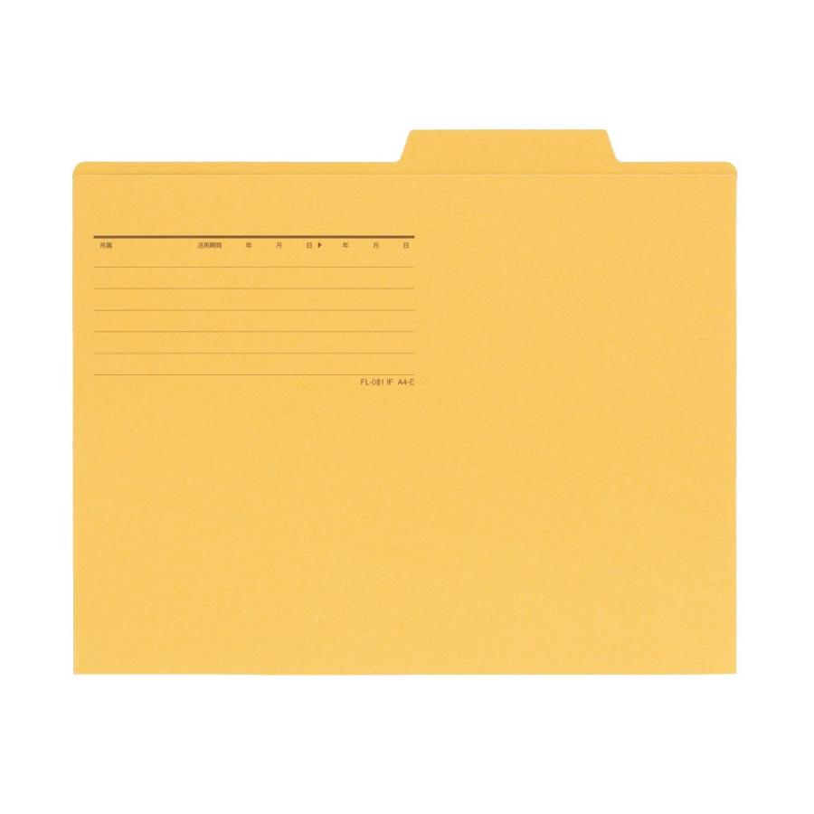 プラス(PLUS)個別フォルダー エコノミー A4-E 50枚入 イエロー FL-082IF　87-298 | PLUS