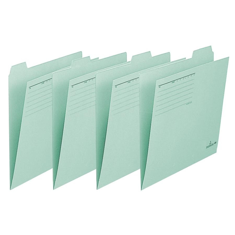 プラス(PLUS) 個別フォルダー カットフォルダー マチなし 4山 A4-E ブルー FL-064IF 87-235 | PLUS