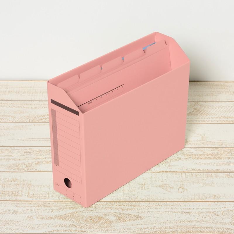 プラス(PLUS) カットフォルダー マチなし 5山 A4-E ピンク FL-065IF 　87-388 | PLUS | 09