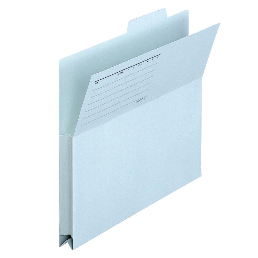 プラス(PLUS) 持ち出しフォルダー 古紙パルプ95％再生紙 A4-E ブルー FL-061PF 10セット　87-135 | PLUS