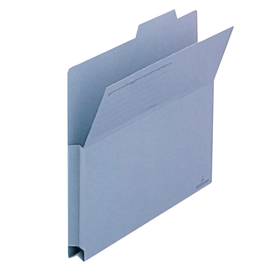 プラス(PLUS) 持ち出しフォルダー 古紙パルプ95％再生紙 A4-E ブルー FL-001PF 10セット　87-841 | PLUS