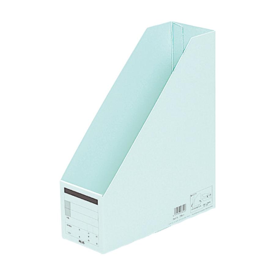 プラス(PLUS) ボックスファイル 古紙パルプ95％再生紙 A4-S ブルー FL-052BF　78-075 | PLUS