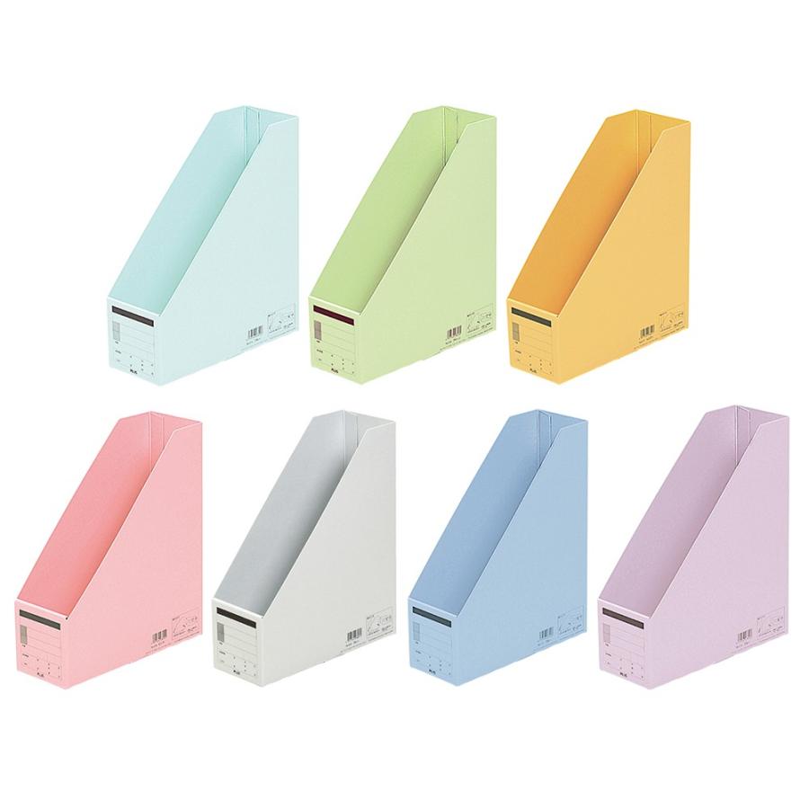 プラス(PLUS) ボックスファイル 古紙パルプ95％再生紙 A4-S ブルー FL-052BF　78-075 | PLUS | 01