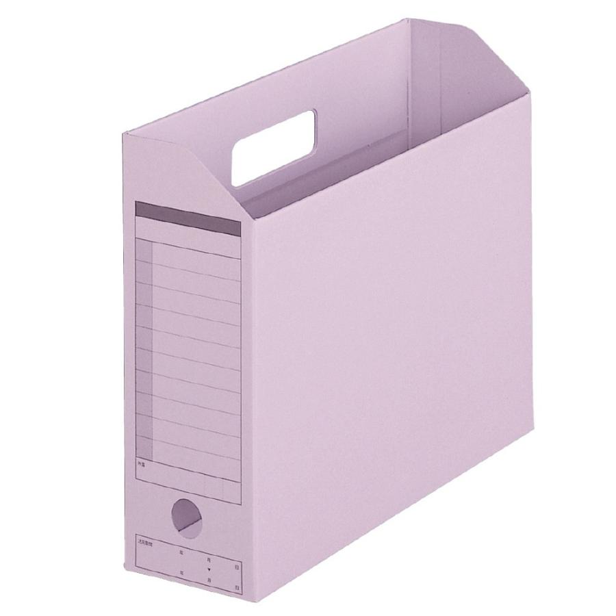 プラス(PLUS) ボックスファイル 古紙パルプ95％再生紙 A4-E バイオレット FL-051BF　78-086 | PLUS