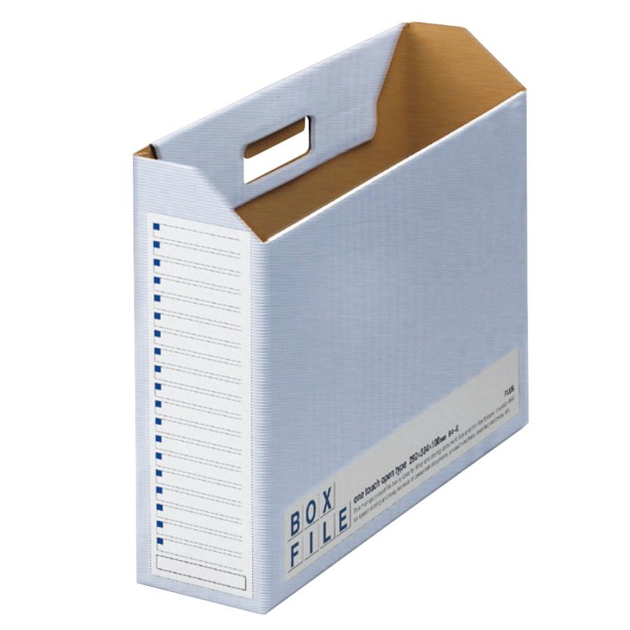 プラス(PLUS)ボックスファイル エコノミー 5冊パック B4-E ブルー FL-098BF　77-897 | PLUS