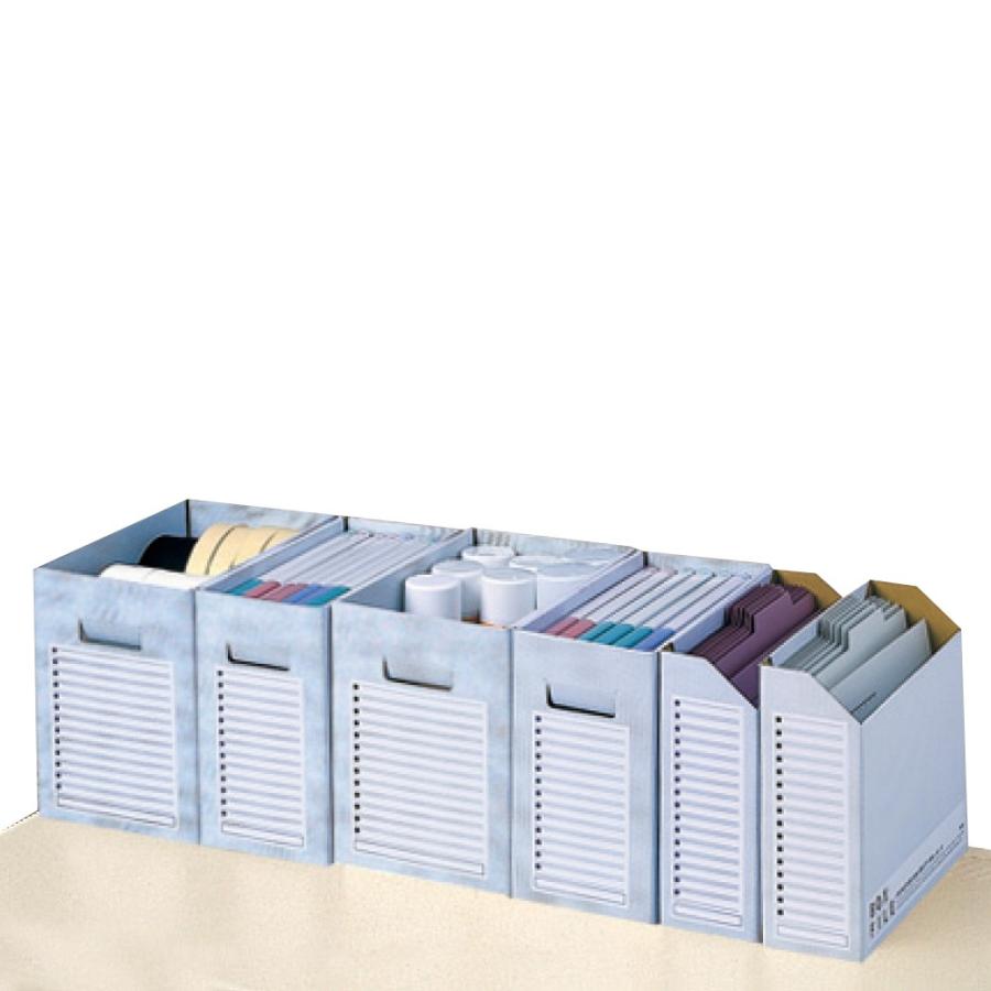 プラス(PLUS)ボックスファイル サンプルボックス エコノミー A4-E ブルー FL-001SB　96-506 | PLUS | 01