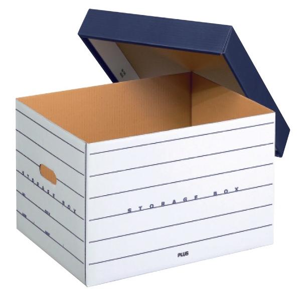 プラス(PLUS) ストレージボックス　フタ式（分離タイプ）　ネイビー　DN-245　40-043 | PLUS | 01