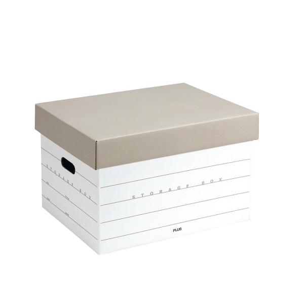 プラス(PLUS) ストレージボックス　フタ式（分離タイプ）　グレー　DN-245　40-044 | PLUS