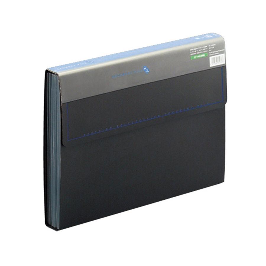 プラス(PLUS)ドキュメントファイル 再生PPファイル A4-S 13ポケット ブルー FL-122DE 92-126 | PLUS