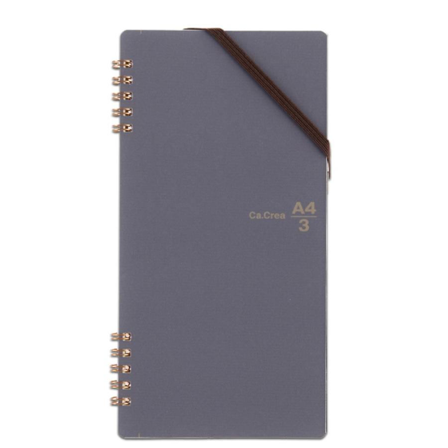 プラス(PLUS)ノート カ.クリエ ツインリング A4×1/3 方眼 5mm罫 くろ RT-650GC 77-911 | PLUS