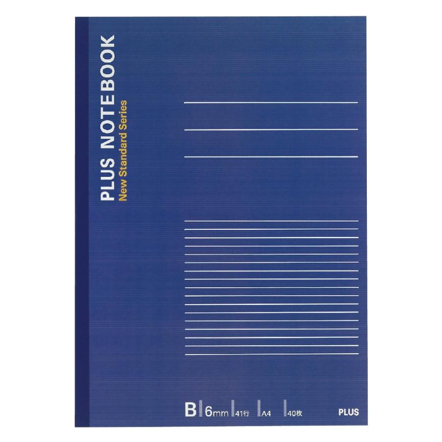 プラス(PLUS) ノート ノートブック A4 1号 B罫 40枚 ブルー 10冊入 NO-204BS　76-714 | PLUS