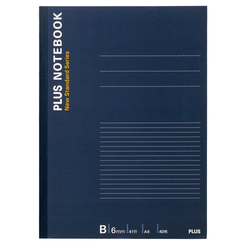 PLUS（プラス） ノート ノートブック A4 1号 B罫 40枚 ブルー 60冊入