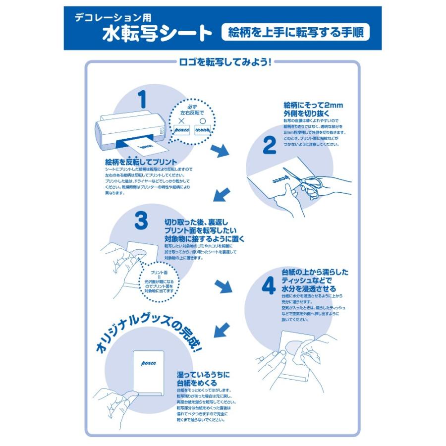 プラス(PLUS) インクジェット用紙 デコレーション用 水転写シート A4 3枚入 IT-324NS　45-227 | PLUS | 03