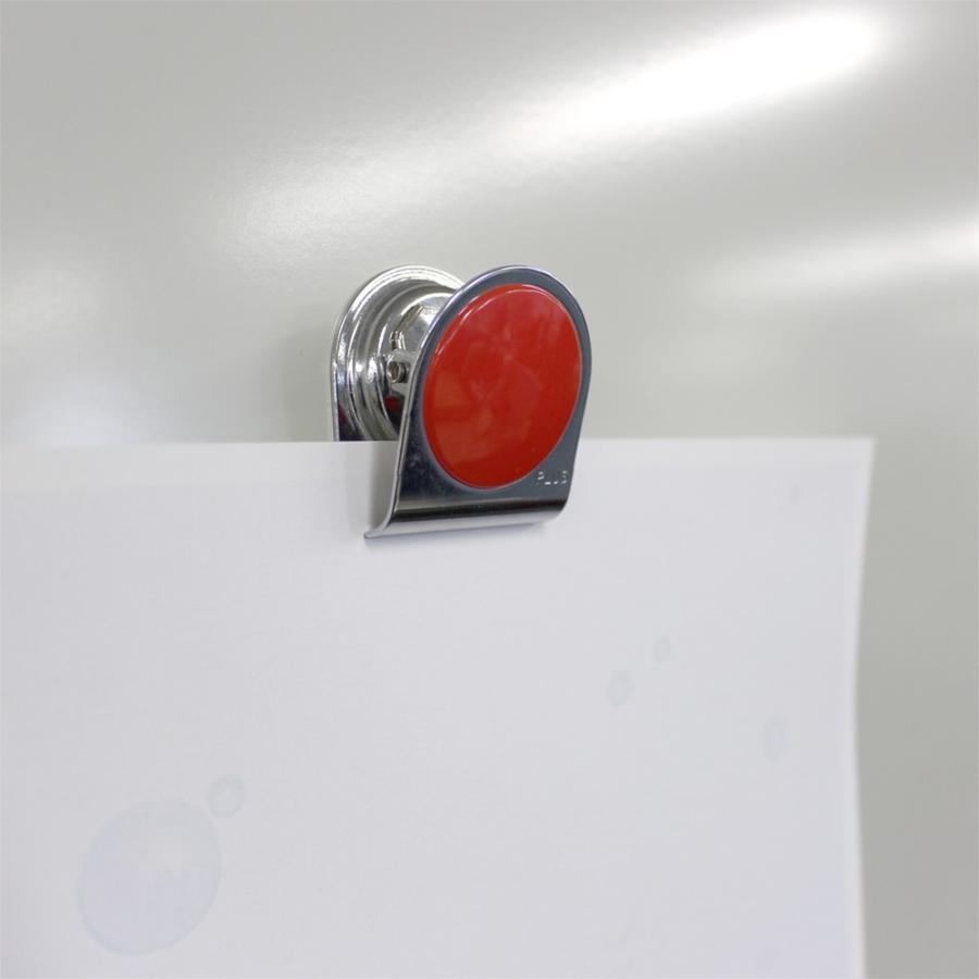 プラス(PLUS)マグネット カラーマグネットクリップ 小 レッド　80-569 | PLUS | 01