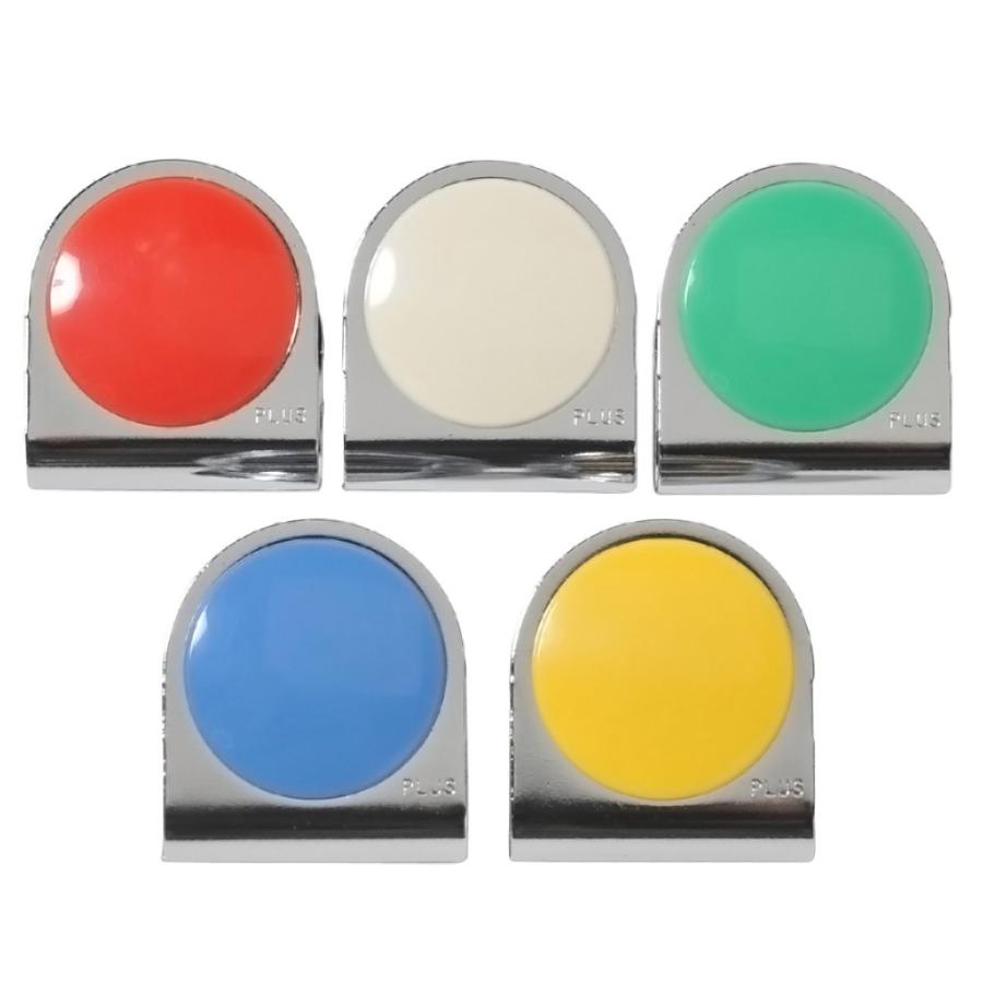 プラス(PLUS) マグネット カラーマグネットクリップ 大 5色アソートパック 5個入 CP-043MC5P 80-548 | PLUS