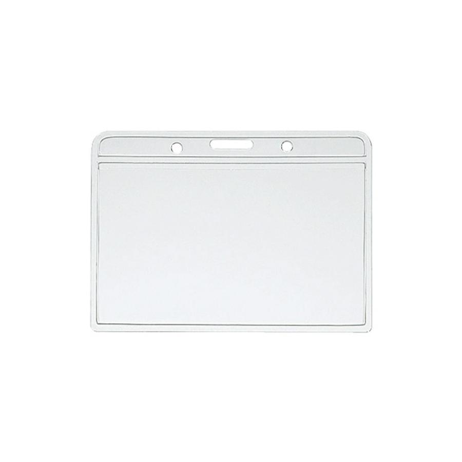 プラス(PLUS)名刺 ネームタッグ 替えケース 横型 金属クリップ 樹脂クリップ 吊り下げ 共用 CT-650Y 50個セット　84-716 | PLUS