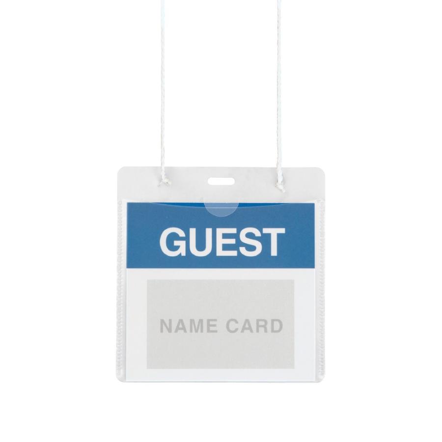 プラス(PLUS) 名札 ネームタッグ 吊り下げ式 イベント 展示会用 紐ホワイト 50枚入 CT-E1 84-701 | PLUS
